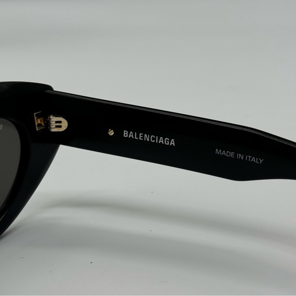 NEW BB0236S 001 BALENCIAGA BLACK WOMEN CAT EYE BALENCIAGA SUNGLASSES - Picture 10 of 12